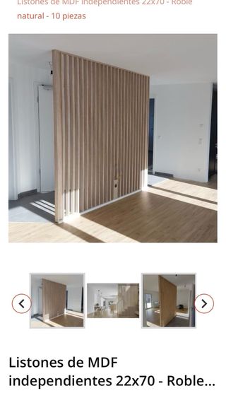 Listones MDF Roble Natural 22x70x275