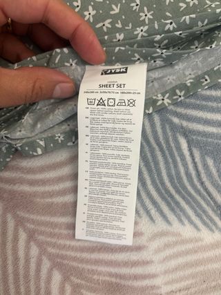 Juego Sábanas JYSK 160cm Algodón