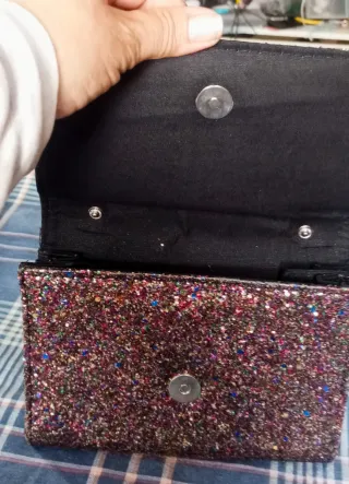 Monedero fiesta purpurina multicolor