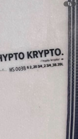 Tabla de surf hypto cripto