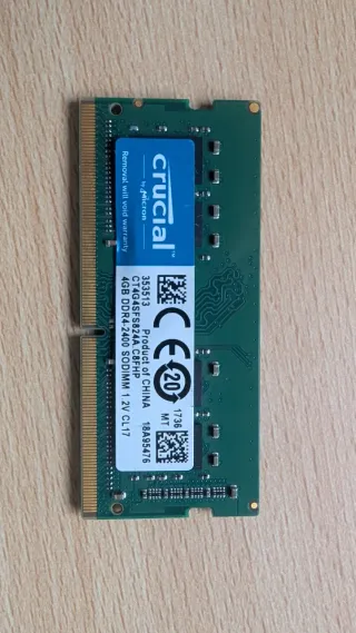RAM Crucial 8GB (2X4GB) DDR4 SODIMM 2400