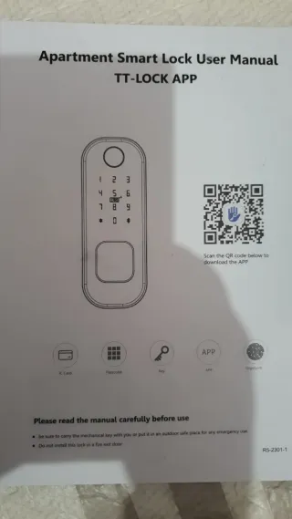Automatic keypad door lock double side fingerprint