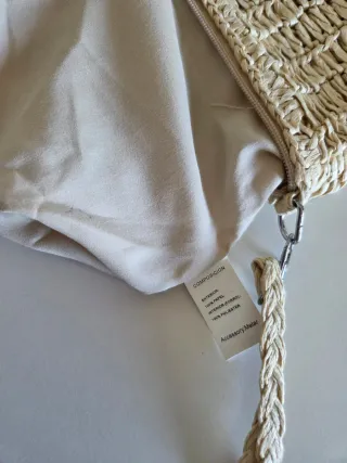 Bolso de papel tejido forma sobre