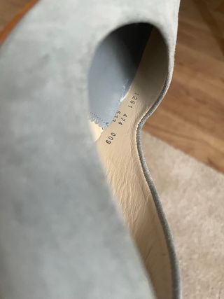 Zapato Zara Tacon azul claro Talla 39