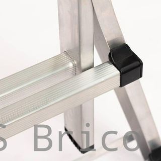 Escalera Telescópica Articulada Aluminio 3+3 Pestaña