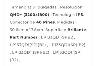 Pantalla Táctil 13.3 Asus Zenbook UX360U Nueva