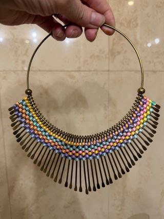 Collar tesoro Nomada Seda y Metal