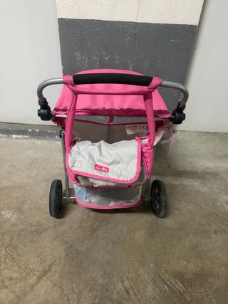 Carrito gemelar para muñecas