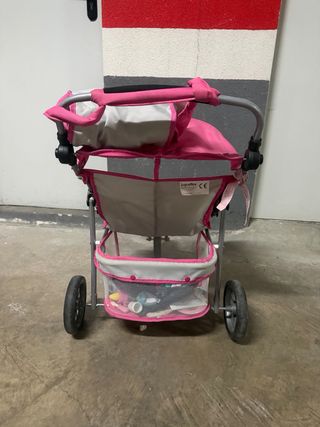 Carrito gemelar para muñecas