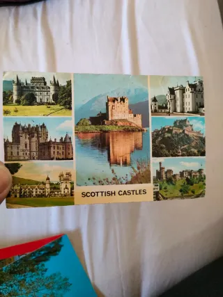 Lote de postales Madrid y Escocia