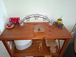 Estantería madera maciza media altura