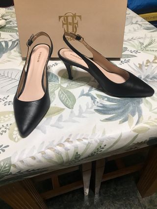 Zapatos FOSCO Talla 38 Slingback Tacón