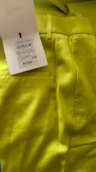 Traje Massimo Dutti  Amarillo Nuevo con etiquetas.