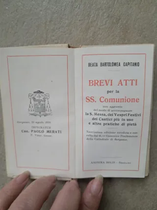 Libro vintage 1929 Ricordo Prima Comunione
