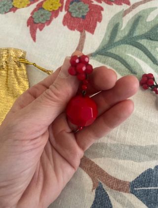 Pendientes flamenca mujer rojo Dublos