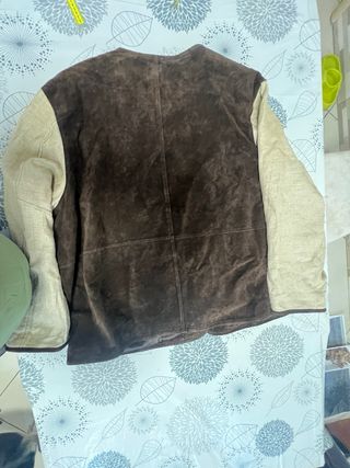 Giacca tirolese vintage beige e marrone