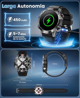 Reloj Inteligente Premium  Hombre Militar