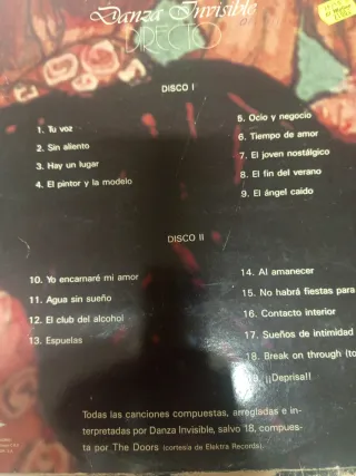 DOBLE LP VINILO DANZA INVISIBLE  DIRECTO AÑO 1987