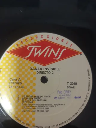 DOBLE LP VINILO DANZA INVISIBLE  DIRECTO AÑO 1987