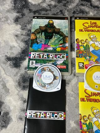 Lote 3 Juegos PSP: Simpsons, Metal Gear, Beta Bloc