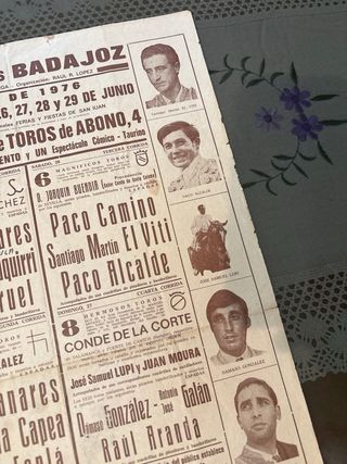 Cartel Toros Badajoz 1976