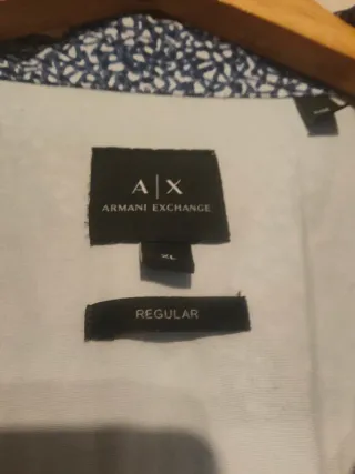 Camisa Armani Azul y Blanca