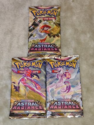 3 Sobres Pokémon Astral Radiance TCG Inglés