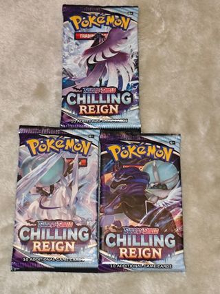 3 Sobres Pokémon TCG Chilling Reign Inglés
