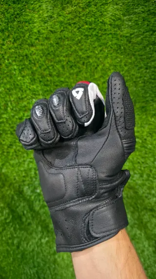 Guantes Moto Cuero Negro primavera Verano