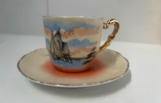 Juego Café Porcelana Hnos González Vintage