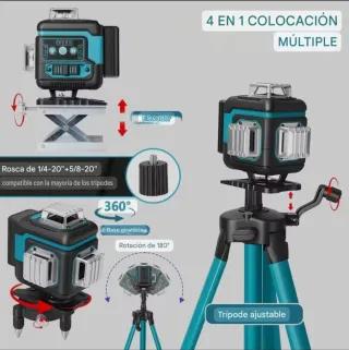 Nivel Láser 4D 16 Líneas Accesorios Maletín