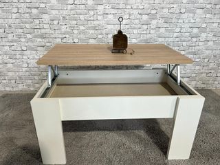 Mesa Centro Elevable Madera y Metal