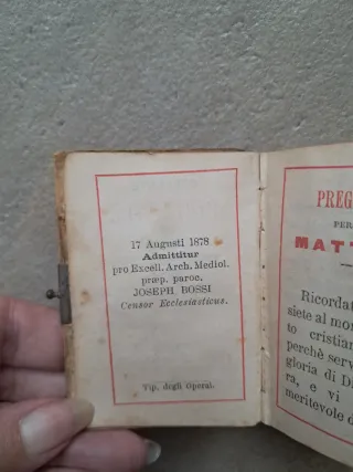 Antico libretto di preghiere