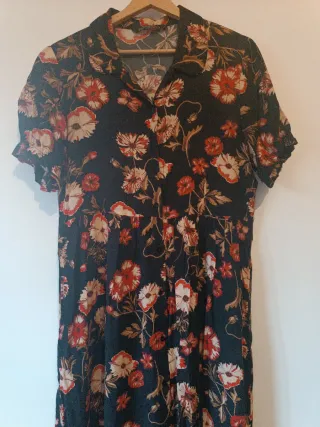 Vestito Zara floreale nero taglia M