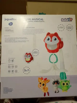 Móvil Musical Bebé Juguettos 3 en 1