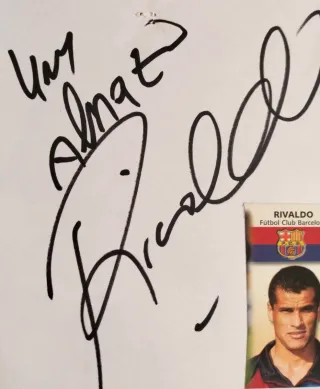 Autógrafo Rivaldo Fútbol Club Barcelona