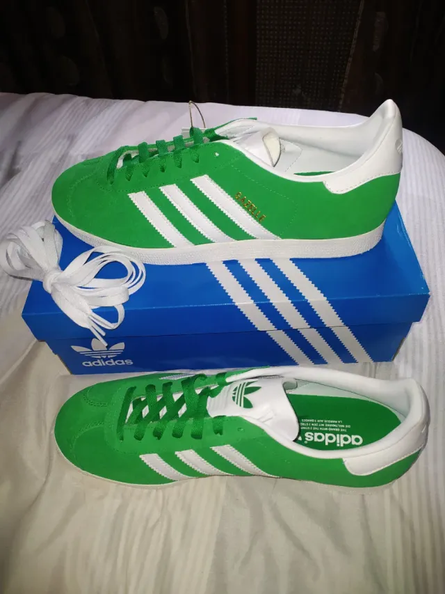 adidas gazelle silver green womens Adidas Tennis Shoe - Gazelle
