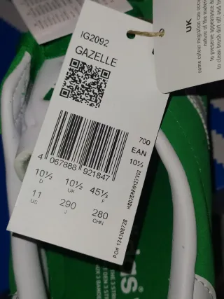 Zapatillas Adidas Gazelle Verdes y Blancas