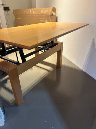 Mesa centro elevable madera