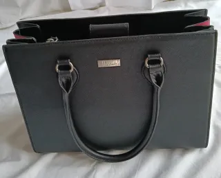 Borsa Harrods nera e fucsia