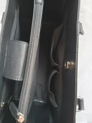 Borsa Harrods nera e fucsia