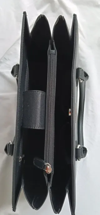 Borsa Harrods nera e fucsia