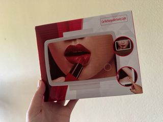 Espejo de coche con luz LED