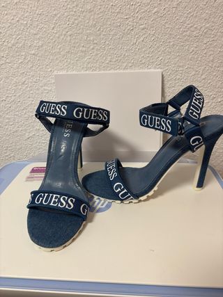 Sandalias Guess Tacon Azul