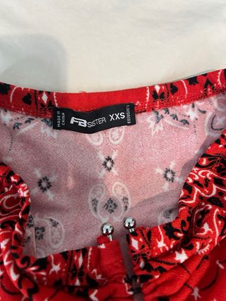 Falda mini bandana roja