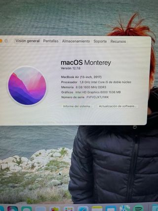 MacBook Air 13 2017 Plata