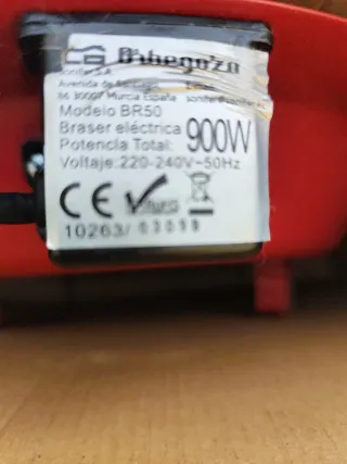Brasero Orbegozo BR 50 Rojo 900W