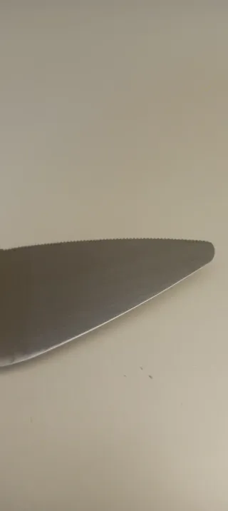 Paletta torta acciaio manico trasparente