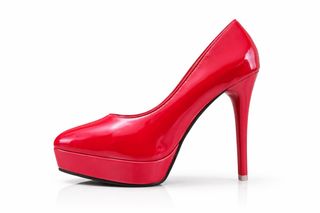 Nuevos Zapatos de tacón y plataforma rojos