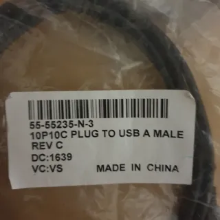 Honeywell 55-55235-N-3 cable USB 2,9 m USB A Negro